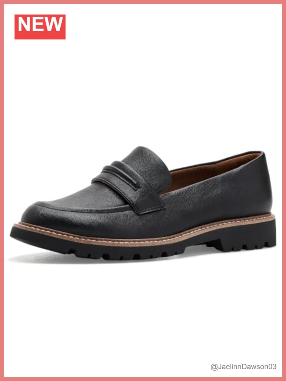 Women's Faux Leather Loafer with Padded Footbed